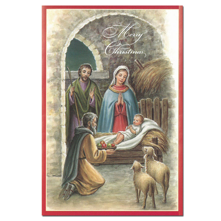 Merry Christmas: Single card with envelope