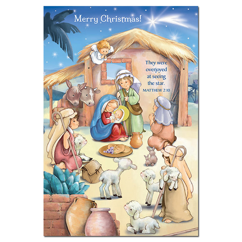 Child's Nativity w/Animals: 15/pk