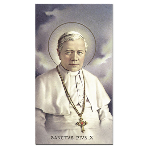 St. Pius X Holy Card