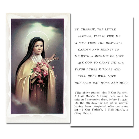 St. Therese Holy Card