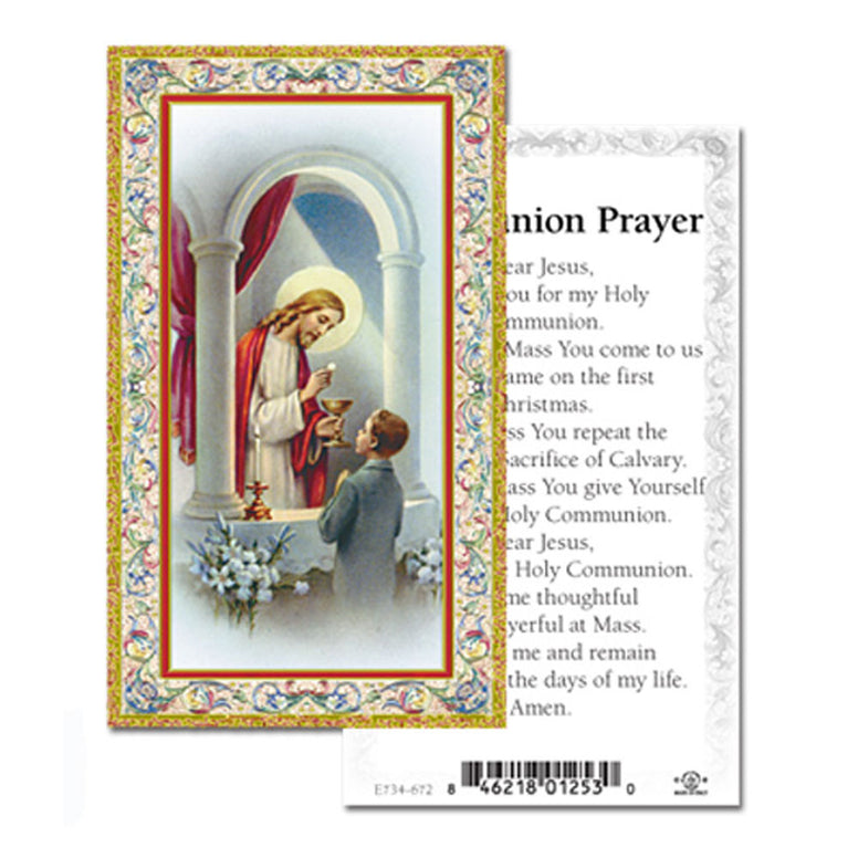 First Communion Holy Card: Boy
