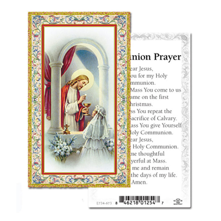 First Communion Holy Card: Girl