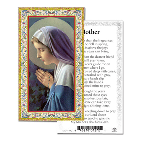Praying Madonna Holy Card