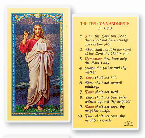 Jesus Blessing Laminated Holy Card