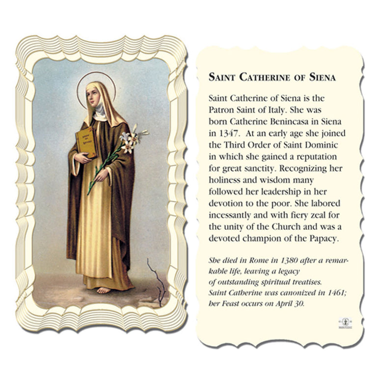 St. Catherine of Siena Holy Card