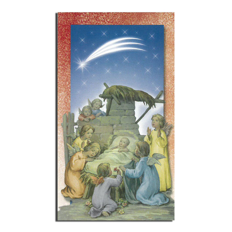 Baby Jesus w/ Angels Holy Card