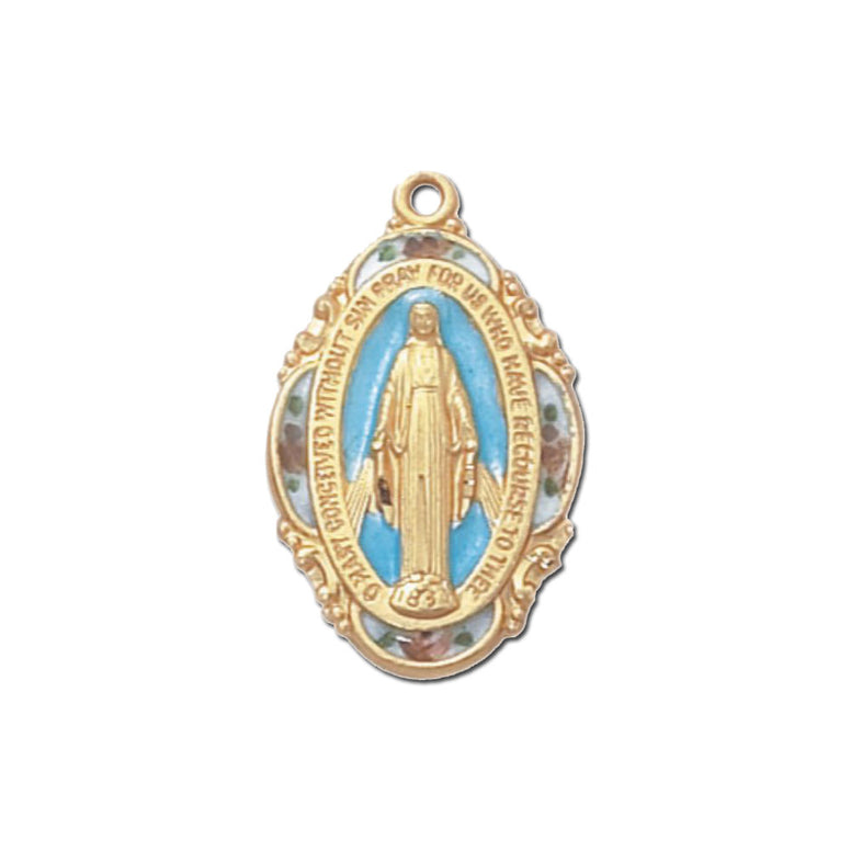 Miraculous Medal: Gold plated w/18" chain