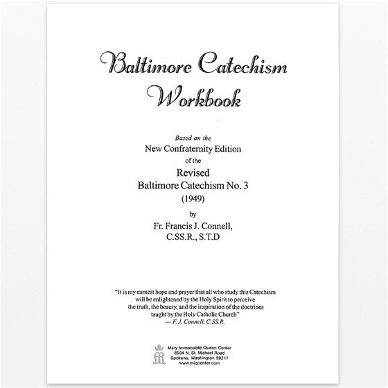 Baltimore Catechism Workbook (Sheets)