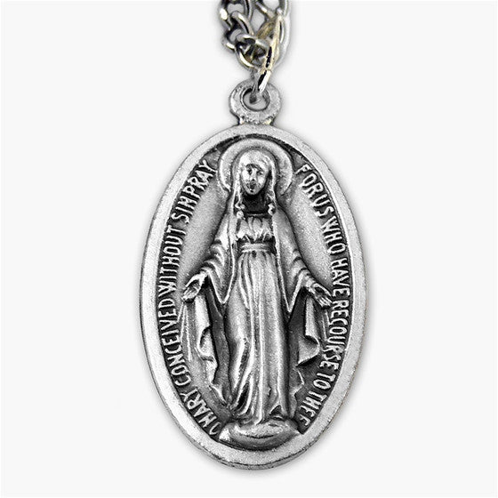 1.25" Miraculous Medal on Chain