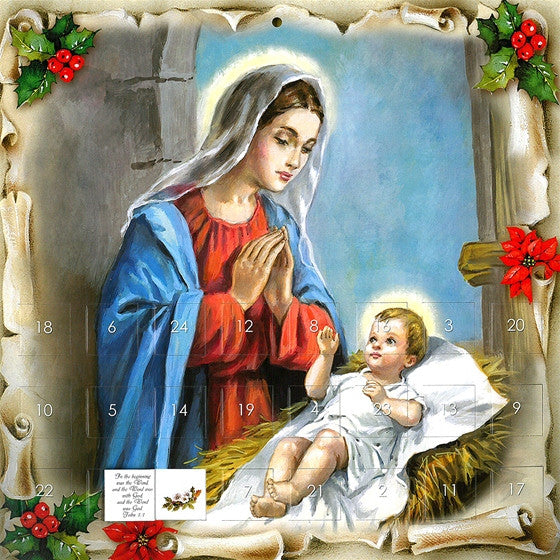 Mary with Infant Jesus Advent Calendar