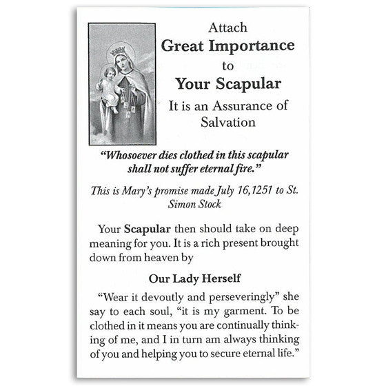 Attach Great Importance to Your Scapular