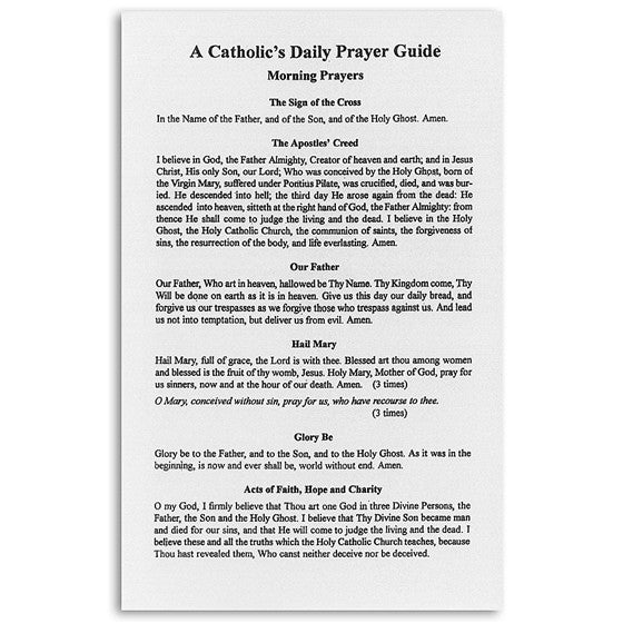 A Catholic's Daily Prayer Guide – Mary Immaculate Queen Center
