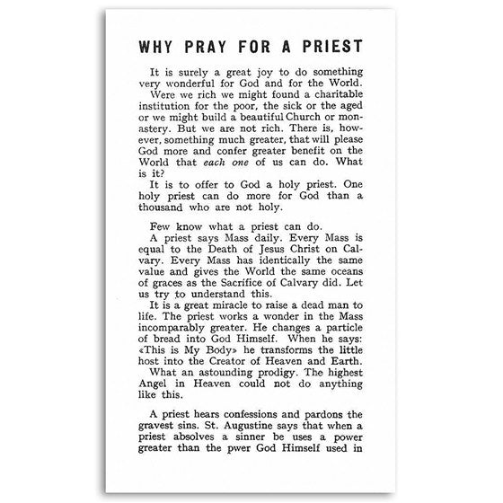 Why Pray for a Priest?