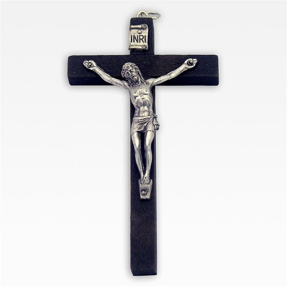 Wood Crucifix: 5.5" Black