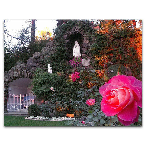 Mt. St. Michael Grotto Rose Postcard