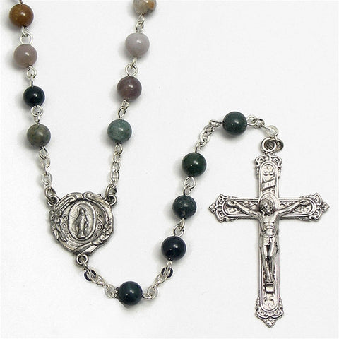 India Agate Rosary