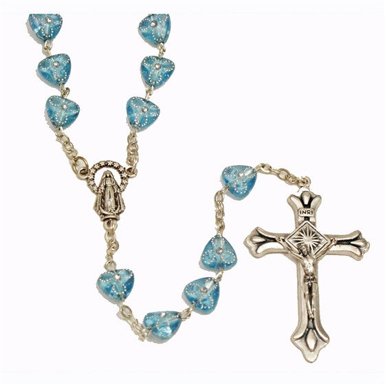Sapphire Heart Rosary