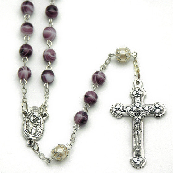 Swirl Rosary: Purple