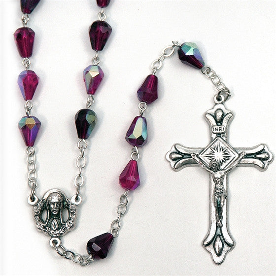 Garnet Teardrop Bead Rosary