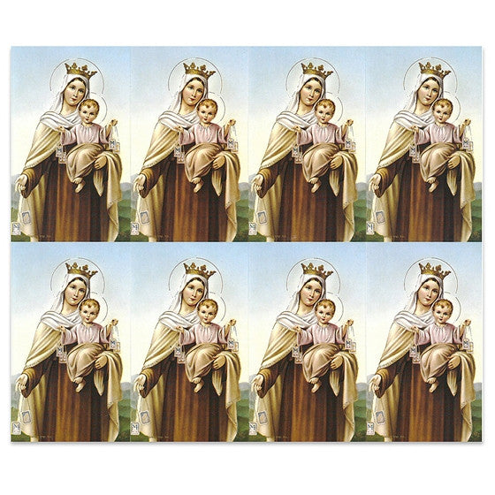 Our Lady of Mt Carmel Holy Cards