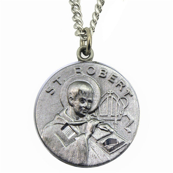 St. Robert Pewter Medal with Chain
