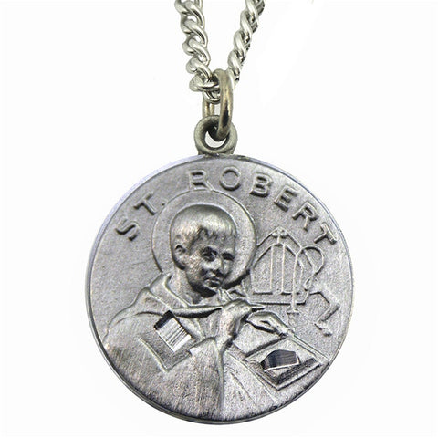 St. Robert Pewter Medal with Chain