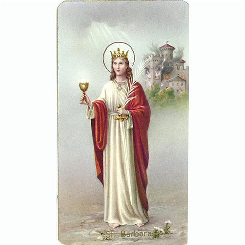St. Barbara Holy Card