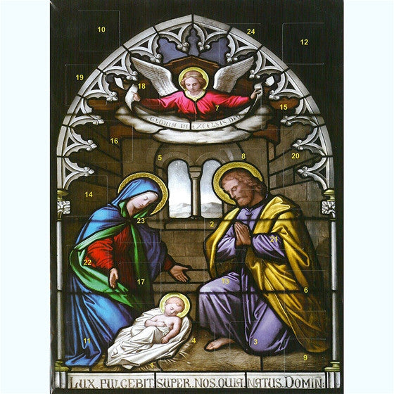 Stained Glass Nativity Advent Calendar