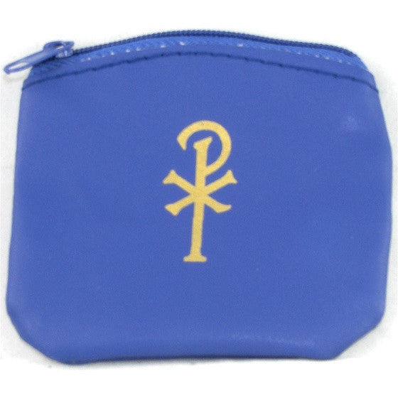 Blue "Pax" Rosary Case