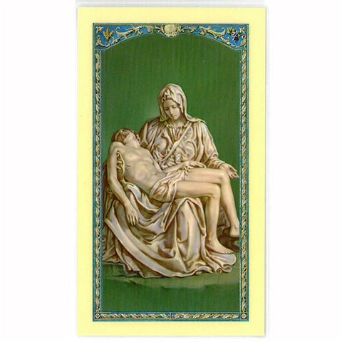 Pieta Laminated Holy Card