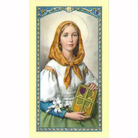 St. Dymphna Laminated Holy Card