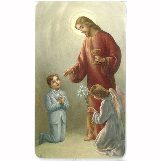 Boy First Communion Holy Card
