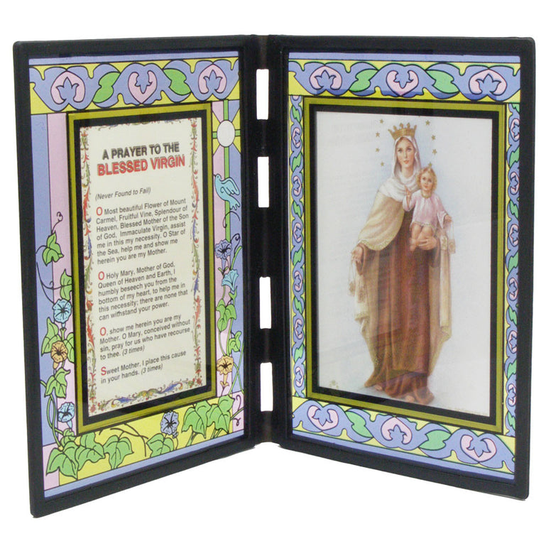 Stained Glass Plaque: Our Lady of Mt. Carmel