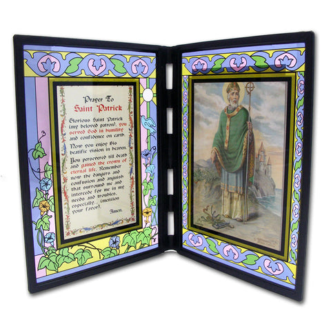 Stained Glass Plaque: St. Patrick