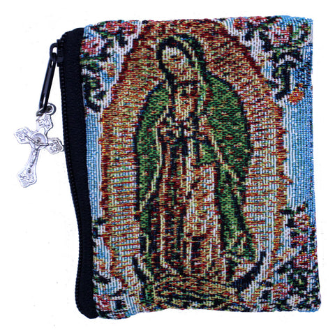 Our Lady of Guadalupe Woven Rosary Case