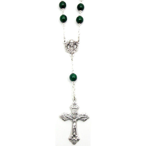 Emerald Auto Rosary