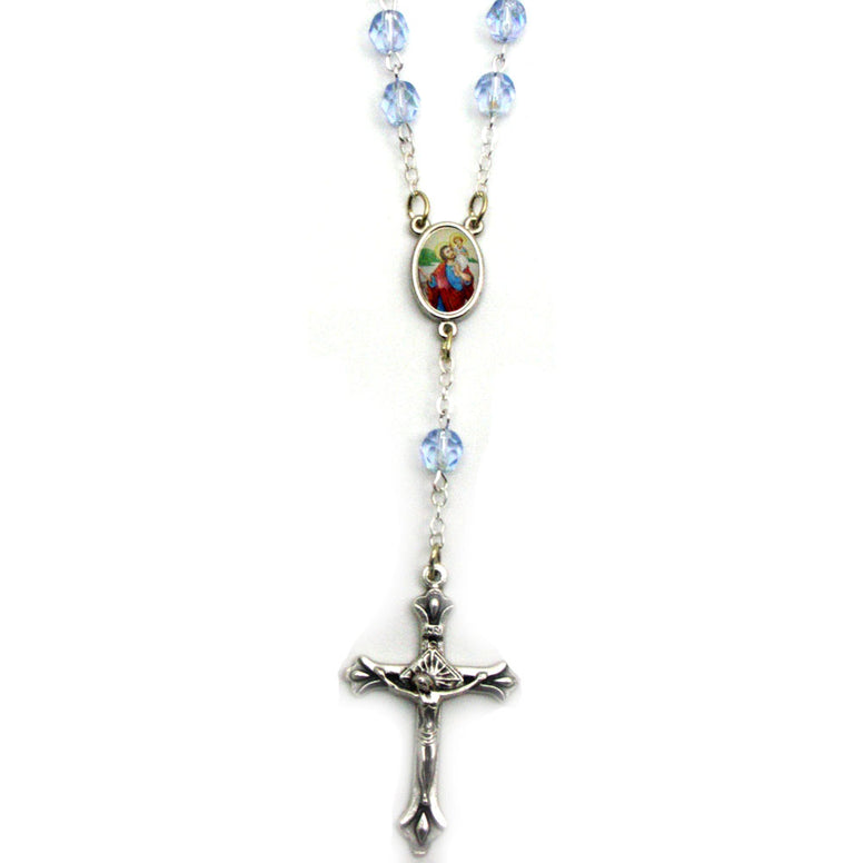 Light Blue Auto Rosary