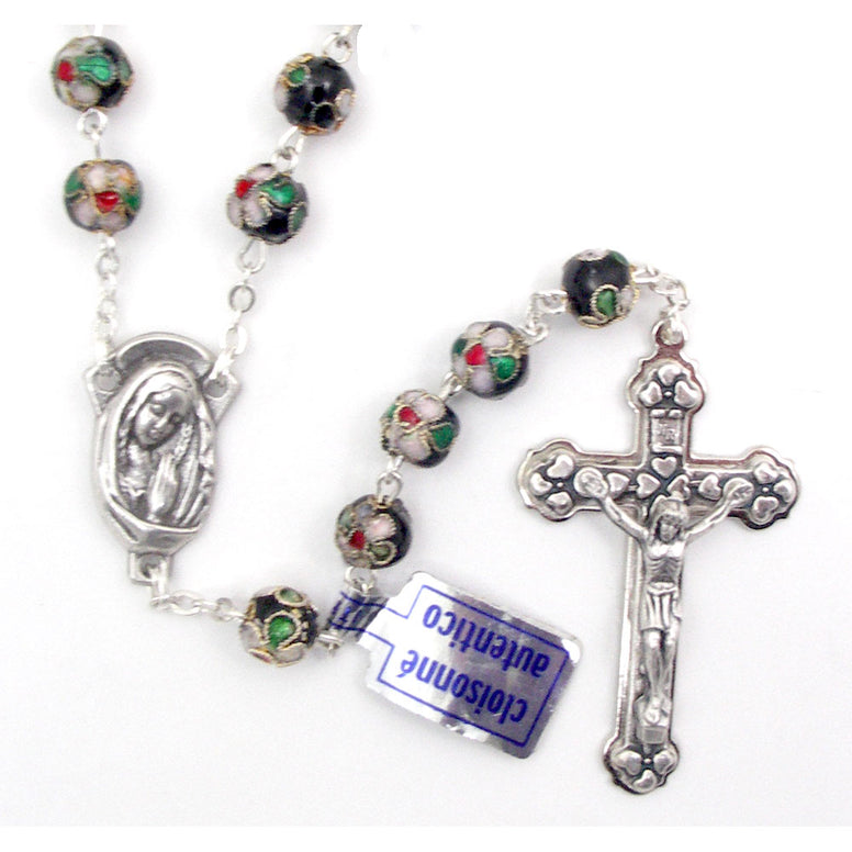 Cloisonne Rosary: Black