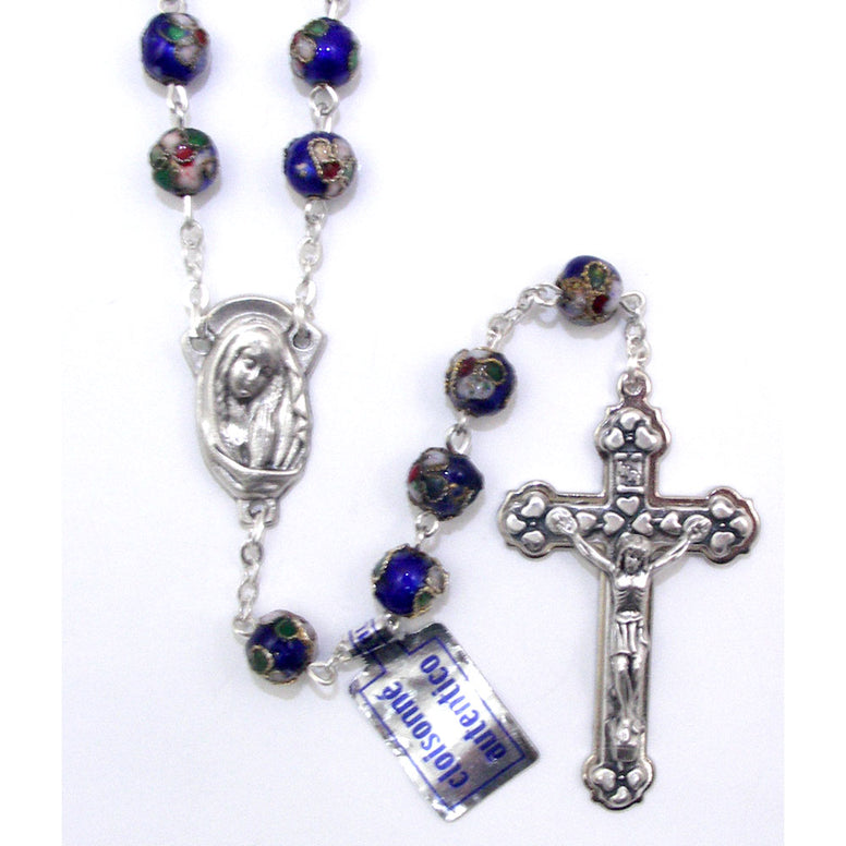 Cloisonne Rosary: Blue