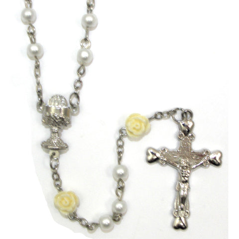 Pearl & Rose Communion Rosary