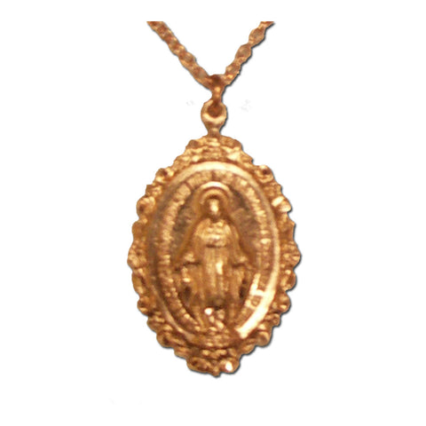 Rose Gold Scroll Border Miraculous Medal