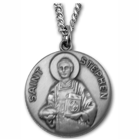 St. Stephen Pewter Medal with Chain