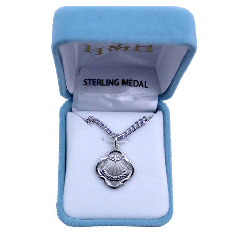 Sterling Silver Confirmation Medal: 24" chain