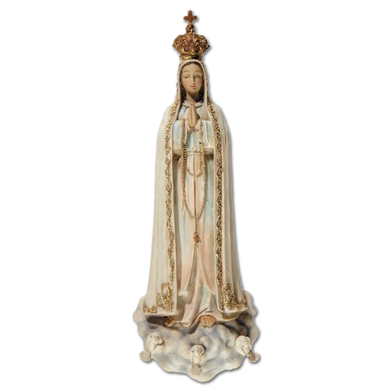 Our Lady of Fatima Statue Plaque: 15"