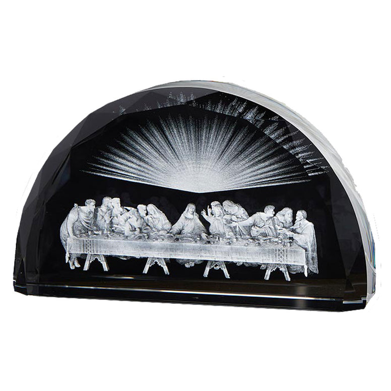 Last Supper: 7" Etched Glass Stand