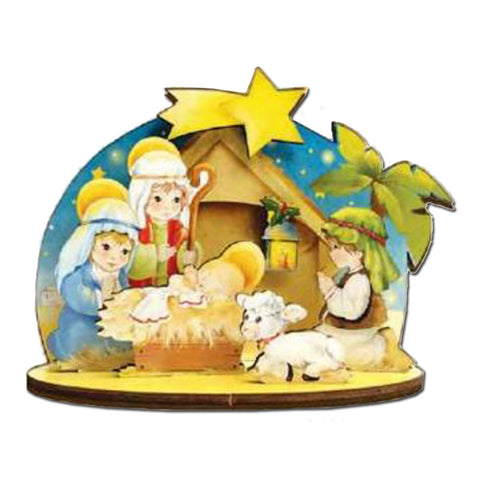 3-D Nativity: Star on Stable