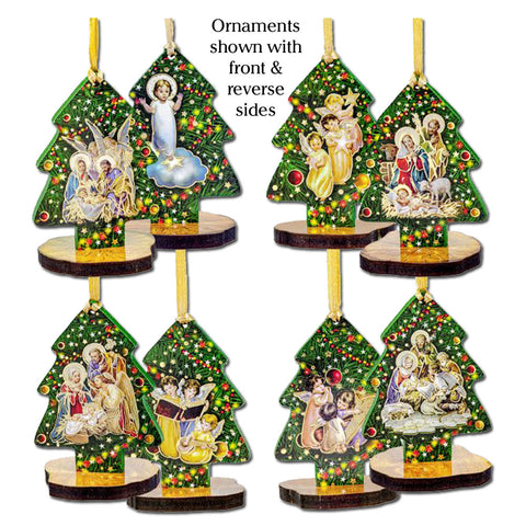 Holy Family Tree Ornaments: Set of 4