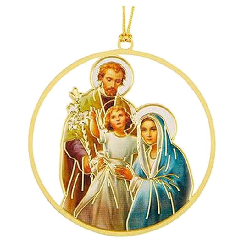 Holy Family Brass Ornament