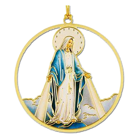 Our Lady of Grace Brass Ornament