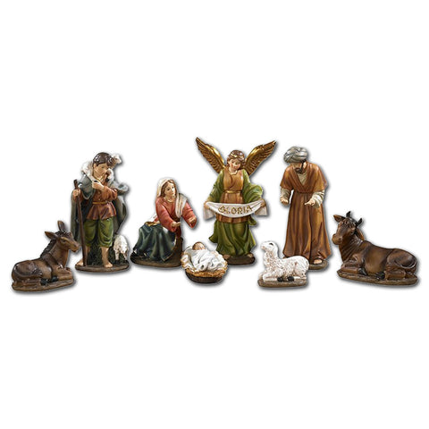 6" Nativity Set: 8 pieces
